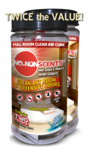 No-NonScents Room Deodorizer - TWO Tablets for Large Spaces or TWO Applications!