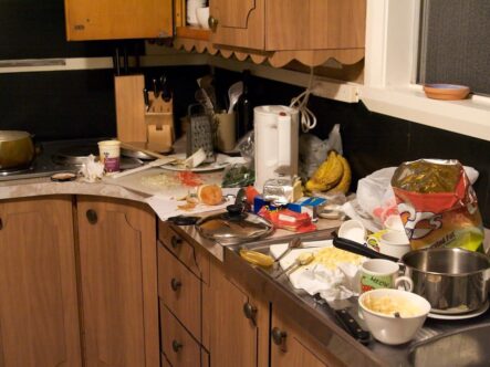 a messy kitchen picture